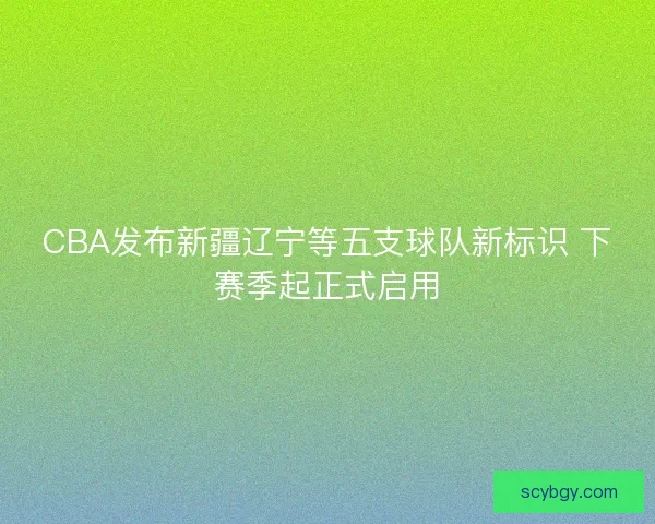 CBA发布新疆辽宁等五支球队新标识 下赛季起正式启用